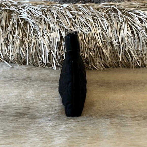 VERA BRADLEY Caviar Black Midnight Clutch Handbag Patient Leather Microfiber - Picture 9 of 13